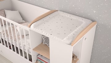 Многофункциональная кровать с комодом POLINI Kids Ameli 800 Белый / Дуб пастельный, серия AMELI в Магадане - предосмотр 4