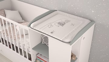 Детская кровать-трансформер с комодом POLINI Kids Ameli 800 Белый / Серый, серия AMELI в Магадане - предосмотр 3
