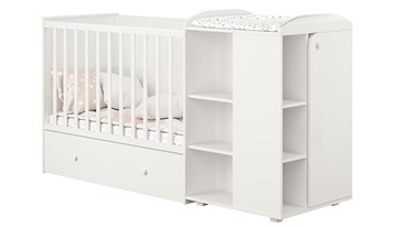 Детская кровать с комодом POLINI Kids Ameli 900 Белый, серия AMELI в Магадане - предосмотр 2