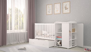 Детская кровать с комодом POLINI Kids Ameli 900 Белый, серия AMELI в Магадане - предосмотр 6
