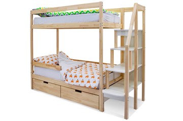 Детская двухэтажная кровать Svogen натура в Магадане