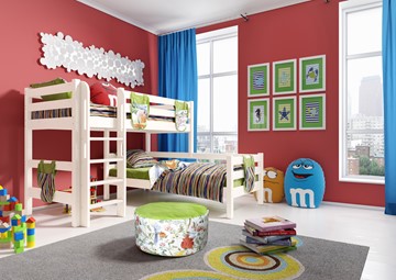 Двухъярусная детская кровать Мебельград Соня, Вариант 7 Белый в Магадане