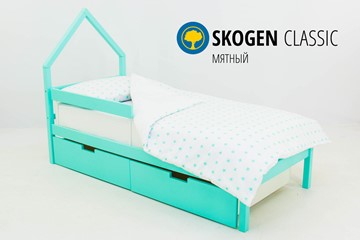 Кровать-домик мини Skogen мятная в Магадане