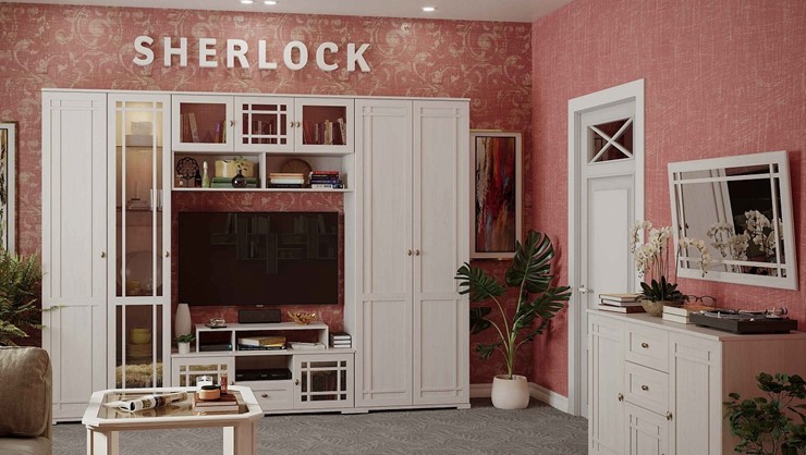 Набор мебели Sherlock №3, Ясень Анкор светлый в Магадане - изображение
