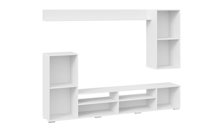 Гостиный гарнитур Моретти (Белый, Белый глянец) в Магадане - изображение 3