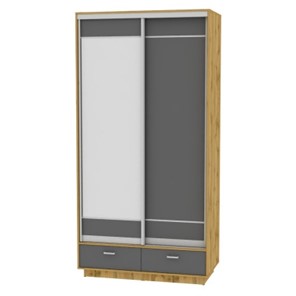 Шкаф 2-х дверный Весенний HK3, 2385х1200х600 (D1D2), ДВ-Графит в Магадане