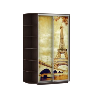 Шкаф 2-створчатый Экспресс 1900x600x2400, со стеллажом, Париж/венге в Магадане