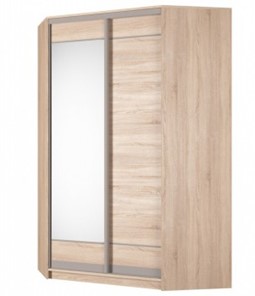 Угловой шкаф Аларти (YA-230х1400(602) (4) Вар. 3; двери D1+D2), с зеркалом в Магадане