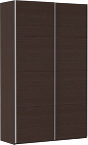 Шкаф 2-х дверный Прайм (ДСП/ДСП) 1400x570x2300, венге в Магадане - предосмотр