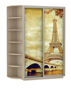 Шкаф Экспресс 1900x600x2400, со стеллажом, Париж/шимо светлый в Магадане