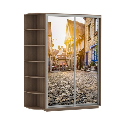Шкаф 2-х створчатый Экспресс 1900x600x2200, со стеллажом, Улица/шимо темный в Магадане - изображение