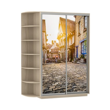 Шкаф Экспресс 1900x600x2200, со стеллажом, Улица/шимо светлый в Магадане - изображение
