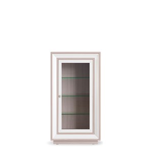 Шкаф низкий  (1 стеклодверь) Прато 776, Ясень светлый \ жемчуг в Магадане