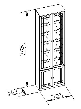 Шкаф для книг Sherlock 32, Дуб Сонома в Магадане - изображение 3