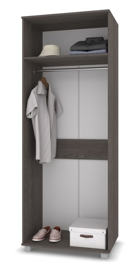 Шкаф 2-дверный В-21, Серый дуб/Белый в Магадане - изображение 1