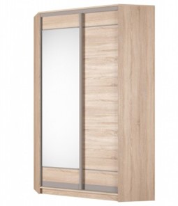 Угловой шкаф Аларти (YA-230х1250(602) (2) Вар. 1; двери D1+D2), с зеркалом в Магадане
