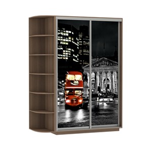 Шкаф 2-дверный Экспресс 1900x600x2400, со стеллажом, Ночной Лондон/шимо темный в Магадане