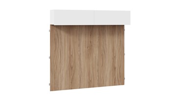 Настенный шкаф с декоративными панелями Порто (366) СМ-393.21.023-24 (Белый жемчуг/Яблоня беллуно/Белый софт) в Магадане
