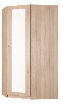Угловой шкаф распашной Реал (YR-198х1034 (7)-М, Вар.4), с зеркалом в Магадане - изображение