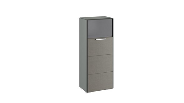 Шкаф Наоми комбинированный одностворчатый, цвет Фон серый, Джут ТД-208.07.28 в Магадане - изображение