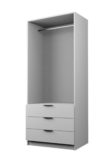 Шкаф распашной ЭШ1-РС-19-8-3я, Белый 190х80х52 в Магадане - изображение 1