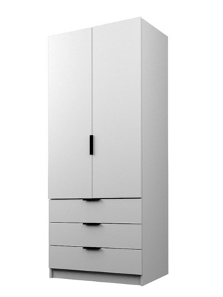 Шкаф распашной ЭШ1-РС-19-8-3я, Белый 190х80х52 в Магадане - изображение