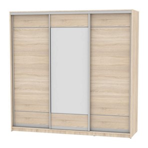 Шкаф трехдверный Белла  (B-230х235х60-1) (792) (Двери D7+D8+D7), с зеркалом, ДСС в Магадане
