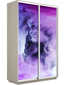Шкаф 2-х створчатый Экспресс 1200x450x2400, Фиолетовый дым/шимо светлый в Магадане - предосмотр