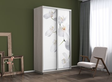 Шкаф 2-створчатый Экспресс 1200x600x2200, Орхидея белая/шимо светлый в Магадане - предосмотр 3