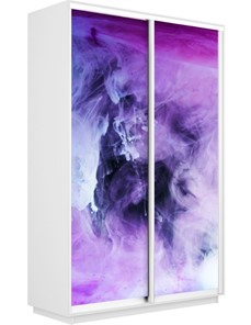 Шкаф 2-створчатый Экспресс 1200x600x2400, Фиолетовый дым/белый снег в Магадане - предосмотр