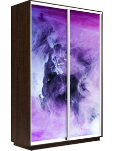 Шкаф 2-х створчатый Экспресс 1600x600x2200, Фиолетовый дым/венге в Магадане