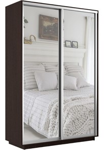 Шкаф 2-дверный Экспресс (2 зеркала) 1200x600x2400, венге в Магадане - предосмотр