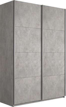 Шкаф двухдверный Прайм (ДСП/ДСП) 1400x570x2300, бетон в Магадане - изображение
