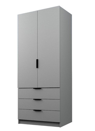 Шкаф двухдверный ЭШ2-РС-23-8-3я, Серый Шагрень 190х80х52 в Магадане - изображение