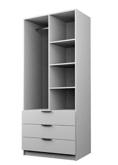 Шкаф с 3 ящиками ЭШ3-РС-19-8-3я, Белый 190х80х52 в Магадане - изображение 1