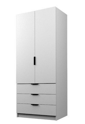 Шкаф с 3 ящиками ЭШ3-РС-19-8-3я, Белый 190х80х52 в Магадане - изображение