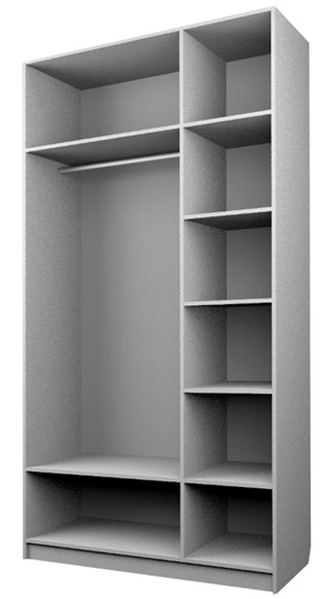 Шкаф трехдверный ЭШ3-РС-23-12 Зс (с зеркалом), Дуб Крафт белый в Магадане - изображение 1
