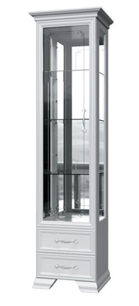 Шкаф-витрина Грация ШР-1, белый, 3 стекла, 420 в Магадане - изображение