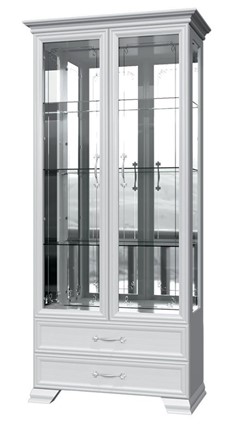 Шкаф-витрина Грация ШР-2, белый, 4 стекла в Магадане - изображение