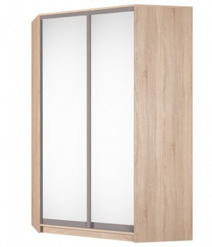 Угловой шкаф Аларти (YA-230х1400(602) (4) Вар. 3; двери D5+D5), с зеркалом в Магадане - изображение