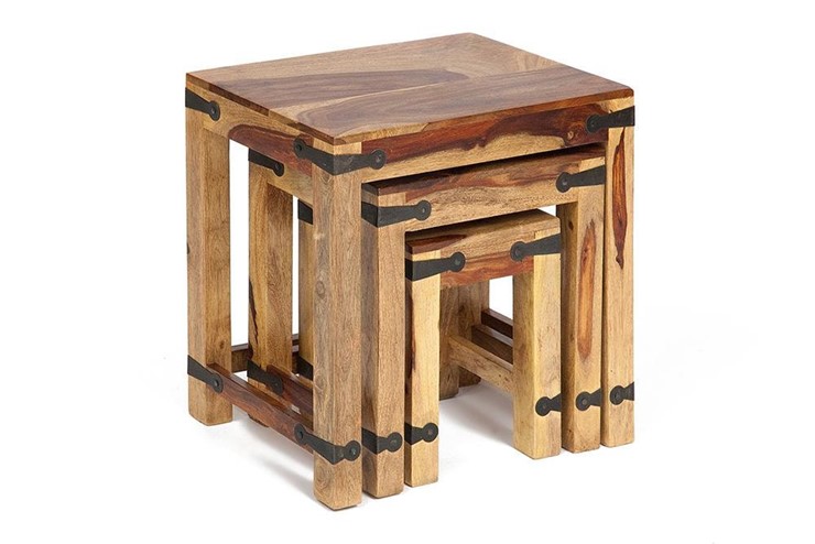 Набор табуреток/столиков Бомбей - 0077 палисандр, натуральный (natural) арт.10045 в Магадане - изображение 1
