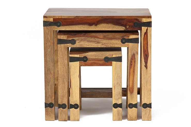 Набор табуреток/столиков Бомбей - 0077 палисандр, натуральный (natural) арт.10045 в Магадане - изображение 2