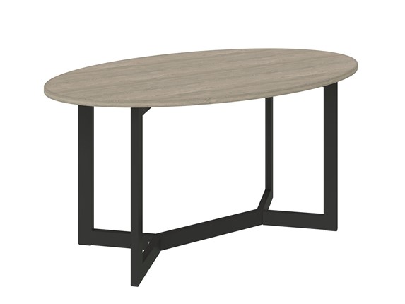 Овальный стол Триада-16Д, Черный/Натюрель в Магадане - изображение