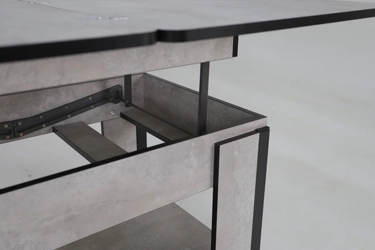 Журнальный стол-трансформер Дэнс, цемент светлый в Магадане - изображение 6