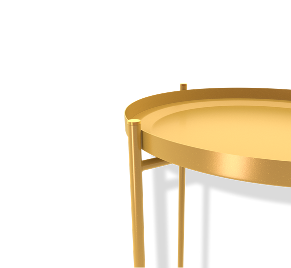 Стол круглый журнальный SHT-CT8 (золото) в Магадане - изображение 3