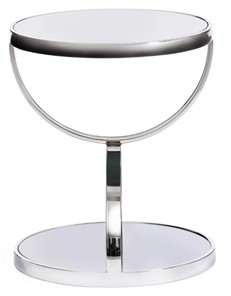 Кофейный столик GROTTO (mod. 9157) металл/дымчатое стекло, 42х42х50, хром в Магадане - предосмотр 1