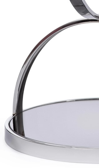 Кофейный столик GROTTO (mod. 9157) металл/дымчатое стекло, 42х42х50, хром в Магадане - изображение 2