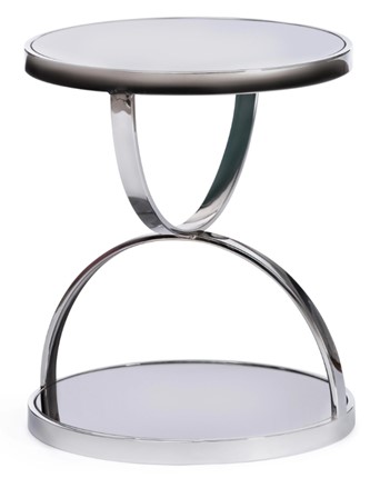 Кофейный столик GROTTO (mod. 9157) металл/дымчатое стекло, 42х42х50, хром в Магадане - изображение
