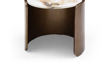 Круглый столик ET3095CI (D40) белая керамика /бронзовый в Магадане - предосмотр 2