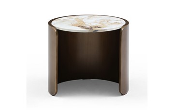 Круглый столик ET3095CI (D40) белая керамика /бронзовый в Магадане